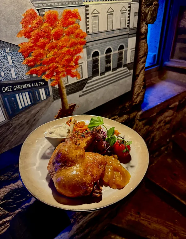 Confit de canard et chutney d’abricot